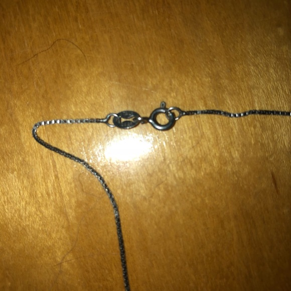 Sterling Silver and Sapphire Necklace - Picture 2 of 3